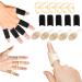 Thumb Finger Splints (5 pieces) and 6 finger immobilization splints and 4 Finger Sleeves for Trigger - Finger Fixed Protectors with Aluminum Alloy Plate cream black