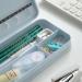 Multi Functional Waterproof Pencil Case Doraking Brief PP Plastic Frosted Pen Pencil Stationery Bag Pencil Case Students Stationery for Pens Pencils Markers (Grey) - Buy Online on GoSupps.com
