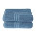 Maurahome - 2 -pack bath in front of the bathroom terry shower rack 100% cotton bathing mat 50x70cm bathroom carpet blue bathroom predeters slip -resistant bathroom carpet quick -drying shower rack 2 bathing mat blue