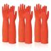 Washing Up Gloves 3 Pair 15in Elbow Length Non-Slip Latex Cleaning Gloves Skin-Friendly Elastic Protective Gloves for Cleaning Home Kitchen Bathroom Car (Fashion)