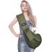 Cuby carrier dogs dog little dog cat slide sling single shoulder pet bag for travel dog carrier bag (lattice tissue green) not adjustable breathable lattice tissue-green