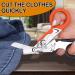 Buy Trauma Scissors - 6 in 1 Foldable Emergency Scissors | Stainless Steel Compact & Durable | Orange/Black - Fast International Shipping! - Buy Online on GoSupps.com
