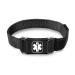 Emergency Medical Alert Bracelets for Women Men Free Custom Engraving Personalized Gift Adjustable Non Tarnish Titanium Steel Wristband for Men Women Black 2