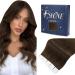 FSHINE hair extension real hair tapes 50cm 50 grams dark brown real hair extensions tape 20 pieces remy invisible hair tape extensions adhesive real hair extensions straight hair #4 1. tape #4 50cm