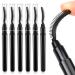 Giantree 6 pieces silicone eyelash brush eyebrow comb eyebrow brush eyelash brushes with dust protection eyelash definver mascara rods to separate the eyelashes black