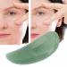 Curved Cosmetic Spatula - Mini Jade Stone Eye Cream Applicator & Gua Sha Massage Stick for Puffiness Relief (Green - Buy Online on GoSupps.com