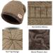 Aisprts Kids Winter Beanie Hat and Scarf Set - Knitted Thermal Fleece Lining - Khaki - Buy Online on GoSupps.com
