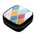 GIAPB Period Bag Sanitary Napkin Storage Bag Pad Holder for Period Makeup Pouch Colorful Plaid Color2790