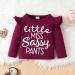 Puseky Toddler Baby Girls Cute Letter Print Long Sleeve Shirt Floral Pant Tracksuit Outfit Set - 2-3 Years (Wine Red) - Buy Online on GoSupps.com