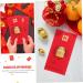 Didiseaon 18 Pcs Red Envelope Wedding Hongbao Lucky Money Envelopes Red Money Packets Chinese Lai See Wedding Gift Card Red Packet for New Year New Year Items Christmas Imitation Gold Leaf - Buy Online on GoSupps.com