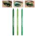 CAHIUYOA 3PCS Green Eyeliner Pencil Metallic Eyeliner Pen  Pearl Eyeliner Kit Shimmer Eye Shadow Pencil Glitter Eye Liners for Women Set-B Set B