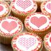 24 edible PRE CUT Valentine Hearts style kids childrens party decorations Wafer Paper Cupcake Fairy Cake Toppers