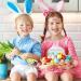 Easter Temporary Tattoos for Kids - Bunny Egg Rabbit Flower Butterflies Stickers - 10 Sheets - Easter Party Supplies & Decorations - Buy Online on GoSupps.com