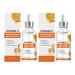 Shantou Yingji 2 pieces vitamin C serum for the face facial serum with vitamin C and hyaluronic acid brightening serum firms and softens fine lines facial care for men and women