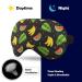 Watermelon Banana and Palm Sleep Mask: Adjustable Eye Cover for Sleeping, Blocking Light - Men's and Women's Night Travel Nap Companion - Buy Online on GoSupps.com