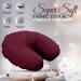 London Linens Premium 100% Cotton Flannel Massage Face Cradle Cover - Extra Thick, 4 Burgundy Pieces - Buy Online on GoSupps.com
