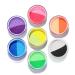 Water Activated Split Cake Eyeliner  UV Glow Blacklight Fluorescent Paint  Onmay 14 Bright Color Retro Graphic Hydra Eye Liner  Body Face Paint  Halloween Makeup (14color)