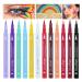 Colored Liquid Eyeliner Set - Rainbow Liquid Eyeliner Matte - Smudge Proof Waterproof Neon Eyeliner Pencil Set 12 Colors Pigmented Eye Liner for Face and Body Paint Pochy