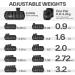 Adjustable Ankle Weights Set - 0.45kg to 3.2kg | Black Foot/Wrist Weight Cuffs for Sports | International Shipping Available - Buy Online on GoSupps.com
