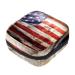 Menstruation pad bag with zipper women's napkin bag tampons collection bags for women and girls (retro-American flag) color 4