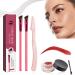 Anjoize Eyebrow Pen Anjoize 4D Laminated Brow Grooming Kit Anjoize Eyebrow Brush Home Eyebrow Care Kit 4D Laminated Ultra-thin Angled Eyebrow Brush with Waterproof Eyebrow Gel (E)