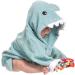 Lexikind Hooded Towel Baby - Soft Shark Blue Terry Bathrobe & Hooded Bath Towel for Infants | Ideal International Shipping - Buy Online on GoSupps.com
