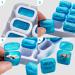 Monthly Pill Organizer - Pack of 2 | 31 Day Medication Holder with Removable Pods | Portable Pill Case for Daily Vitamins & Travel - Blue - Buy Online on GoSupps.com