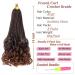 RuiYok French Curl Crochet Braids 14 Inch Ombre Brown Goddess Box Braids - Pack of 8 | T30 - Buy Online on GoSupps.com