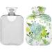 Shop Naanle 2L Hot Water Bottle with Lid - Transparent Spring Succulent Design for Menstrual Cramps & Pain Relief | Heat & Cold Therapy - Buy Online on GoSupps.com