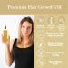 Premium Hair Growth Oil XL 170ml - Rosemary Biotin Jojoba Castor Coffee Almond Argan Baobab Peppermint Ginger & Tea Tree Oil - Hair Growth & Thickening & Loss Prevention - UK Based Brand 170ml Hair Oil - Buy Online on GoSupps.com
