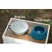 Ohmo Dog Travel Bowl - 700ml Portable Water Bowl for Road Trips Anti-Sloppy Foldable Pet Bowl Unique Blue-Green Design Perfect Travel Accessories for Dogs - Buy Online on GoSupps.com
