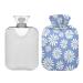 Mnsruu Hot Water Bottle with Soft Cover Daisy Flowers Great Gift for Women Kids Christmas 2L