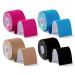 OBTANIM Waterproof Kinesiology Tape 4 Rolls Precut Strips Elastic Athletic Tape Muscle Pain Relief Sports Tape for Knee Fitness Running Tennis Swimming (Mixed Color)