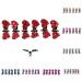JUSTFOX Heart Shaped Mini Hair Clips - 6 Pack Red Rhinestone Hair Accessories for Women - International Shipping Available - Buy Online on GoSupps.com
