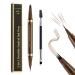 MAKI YIKA Microblading Eyebrow Pencil Waterproof Eyebrow Pen with 4 Tip Brow Pen and Precise Brow Pencil to Create Natural Hair-Like Brows with Dual-ended Eyebrow Brush (A-Brown)