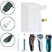 Buy UK 2 Pin to 3 Pin 1A Fuse Adapter Plug for Shaver & Toothbrush - International Shipping Available - Buy Online on GoSupps.com