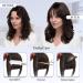 100% Human Hair Wispy Bangs - Clip in Easy French Extensions for Daily Wear-Dark Brown - Buy Online on GoSupps.com