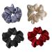 SWYSGS Hair Ties Silk Satin Hair Elastic Bands Ponytail Holder 4 Pieces Hair Accessories Girls