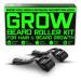 GROW Beard Roller Beard Growth Kit - Best Beard Kit Set of 2 Hair Follicle Stimulator Rollers - The Ultimate Beard Roller for Hair Growth Men of All Skin Types Can Use as a Follicle Booster USA