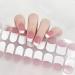 Semi Cured Gel Nail Wraps 22 Pcs Gel Nail Polish Strips for Salon-Quality Manicure Set Nail Wraps Soft Self-Adhesive Gel Nail Stickers (UV/LED Lamp Required) (Pink French)