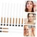 Outanaya 10pcs Makeup Brush Concealer Brush Contouring Brush Makeup Eyeshadow Brush White Wooden Handle - Buy Online on GoSupps.com