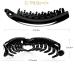 RC Roche 6-Piece Black Ponytail Hair Clip Set | High-Quality Banana Clasps for Added Volume - Ideal for Women - Buy Online on GoSupps.com