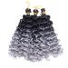 8inch Kinky Curly Braiding Hair -Black to Grey Marlybob Crochet Hair Extensions Weave Braids Synthetic Hairpiece