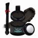 KIMUSE Hairline Powder Poudre de Retouche Racinaire qui Dissimule Instantan ment la Perte de Cheveux et les Zones Clairsem es avec Pinceau Double Pointe Black
