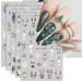 Christmas Nail Stickers 9 Sheets Self-Adhesive Nail Decal Elk Nail Art Decoration Design Supplies