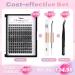 Glowing Win DIY Cluster Lashes Set - 144PCs Individual Eyelash Extensions with Bond Sea & Tweezers | 8-16mm Natural Fake Lashes - Buy Online on GoSupps.com