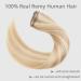 Tess Real Hair Extensions | Clip-In 7A Weft | 50cm Long Smooth Blonde Hair | 18 Clips (#18/613 Hellgoldblond) - Buy Online on GoSupps.com