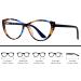 Women's Blue Light Blocking Cat Eye Glasses | ANDWOOD AR003 Cateye Pattern Frame | Anti-Blue Light Lens for Computer | Bluelight Blocker Eyeglasses - Buy Online on GoSupps.com