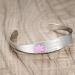 Shop mnmoom Stainless Steel Medical ID Bracelet for Women Pink Ribbon Lymphedema Alert | No BP No Needles | International Shipping Available - Buy Online on GoSupps.com