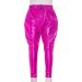 easyforever Kids Shiny Metallic Dance Harem Pants Hot Pink 9-10 Years | Athletic Tights for Jazz, Hip Hop, Latin Ballet Dance - Buy Online on GoSupps.com
